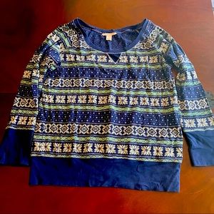 Victorias Secret long sleeve fair isle pajama top